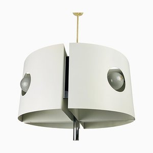 White Pendant Lamp by Klaus Hempel for Kaiser Leuchten, 1970s-PUK-973387