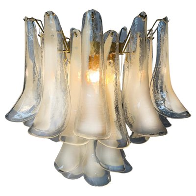 White Petal Chandeliers in Murano Glass, 1990s, Set of 2-OVO-1706140