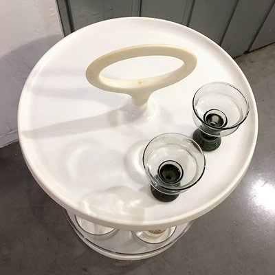 White Plastic Bottle Rack, 1970s-BVG-825591