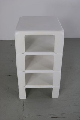 White Plastic Quattro Gatti Side Tables by Mario Bellini for B&B Italia, 1967, Set of 4-AA-825779