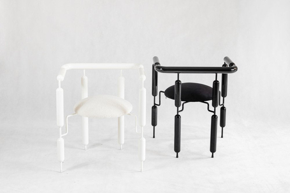 White Poodle Armchair by Metis Design Studio