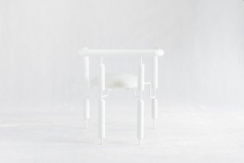 White Poodle Armchair by Metis Design Studio