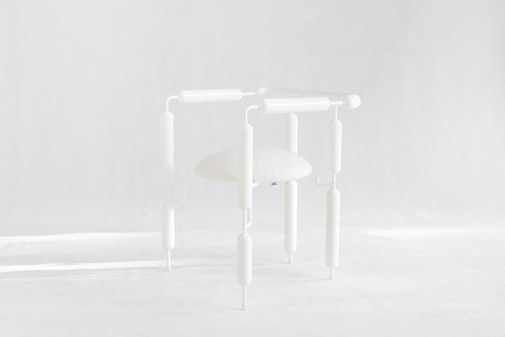 White Poodle Armchair by Metis Design Studio