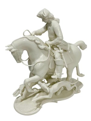 White Porcelain Sculpture by Theodor Kärner Red Hunt for Nymphenburg-UCH-1288581