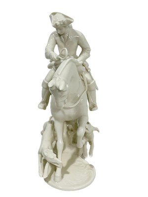 White Porcelain Sculpture by Theodor Kärner Red Hunt for Nymphenburg-UCH-1288581