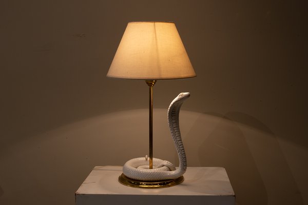 White Porcelain Table Lamp attributed to Tommaso Barbi, Italy, 1970s-UJE-1705693