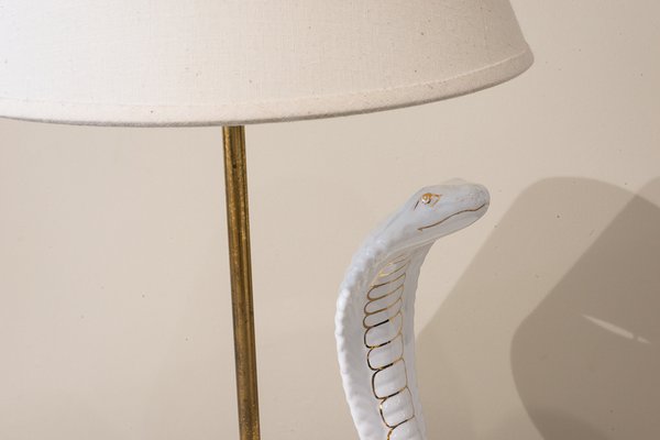 White Porcelain Table Lamp attributed to Tommaso Barbi, Italy, 1970s-UJE-1705693