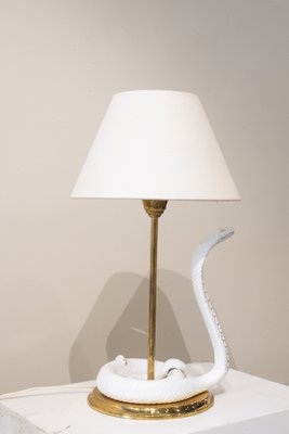 White Porcelain Table Lamp attributed to Tommaso Barbi, Italy, 1970s-UJE-1705693