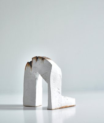 White Stoneware Sculpture by Ole Bjørn Krüger from Own Studio, Denmark, 1960s-WRF-876494