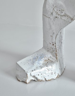 White Stoneware Sculpture by Ole Bjørn Krüger from Own Studio, Denmark, 1960s-WRF-876494