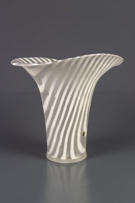 White Striped Glass Vase by Peill & Putzle, 1970s-KEG-904533