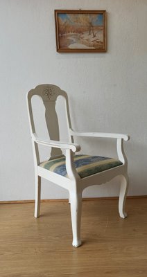 White Throne Chair, Sweden, 1950s-ZEF-1735277