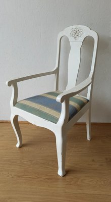 White Throne Chair, Sweden, 1950s-ZEF-1735277