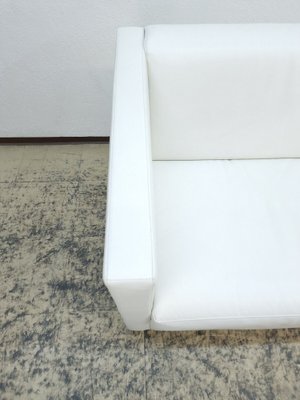 White Two-Seater Sofa in Real Leather from Walter Knoll / Wilhelm Knoll-BVM-1693596