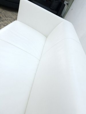 White Two-Seater Sofa in Real Leather from Walter Knoll / Wilhelm Knoll-BVM-1693596