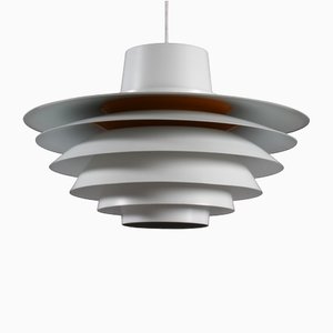 White Verona Pendant Light by Svend Middelboe for Nordisk Solar, Denmark, 1980s-QQ-1426150