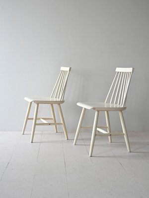 White Vintage Chairs, 1960s, Set of 2-QWP-2042069