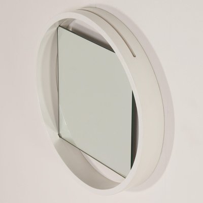 White Wall Mirror Dz84 by Benno Premsela for ‘T Spectrum, 1960s-ZT-2024085