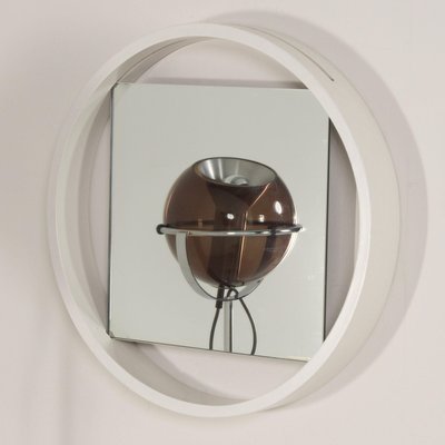 White Wall Mirror Dz84 by Benno Premsela for ‘T Spectrum, 1960s-ZT-2024085