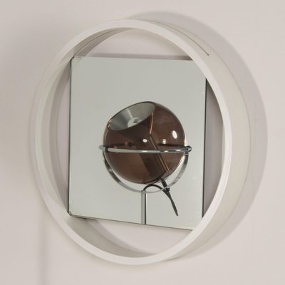 White Wall Mirror Dz84 by Benno Premsela for ‘T Spectrum, 1960s-ZT-2024085