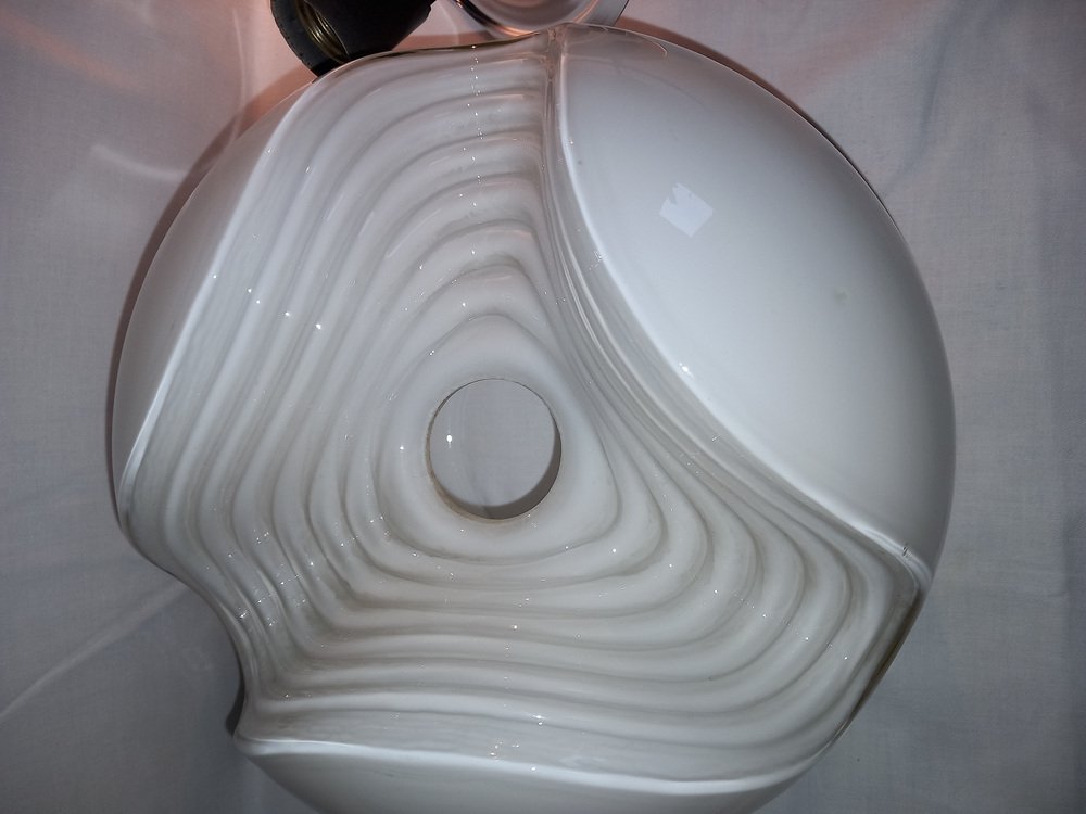 White Wave Ceiling Lamp from Koch & Löwy, 1970s