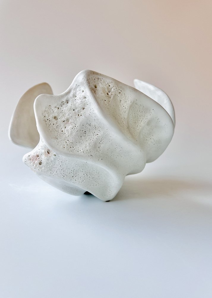 White Wings Ceramic Sculpture by Natalia Coleman