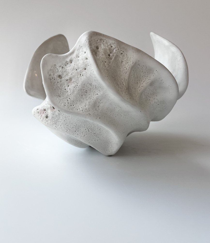 White Wings Ceramic Sculpture by Natalia Coleman