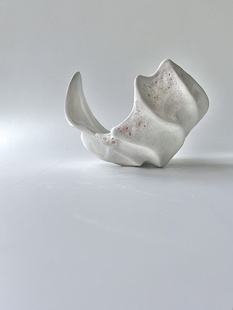 White Wings Ceramic Sculpture by Natalia Coleman