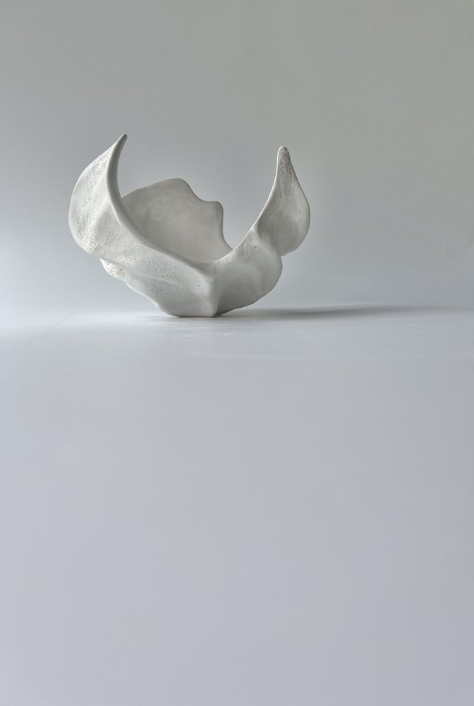 White Wings Ceramic Sculpture by Natalia Coleman