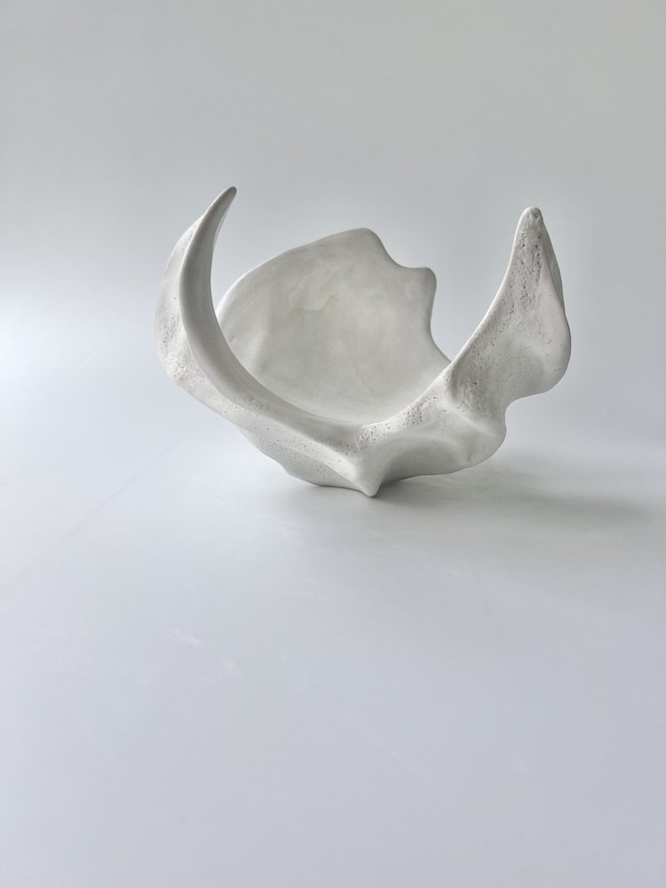 White Wings Ceramic Sculpture by Natalia Coleman