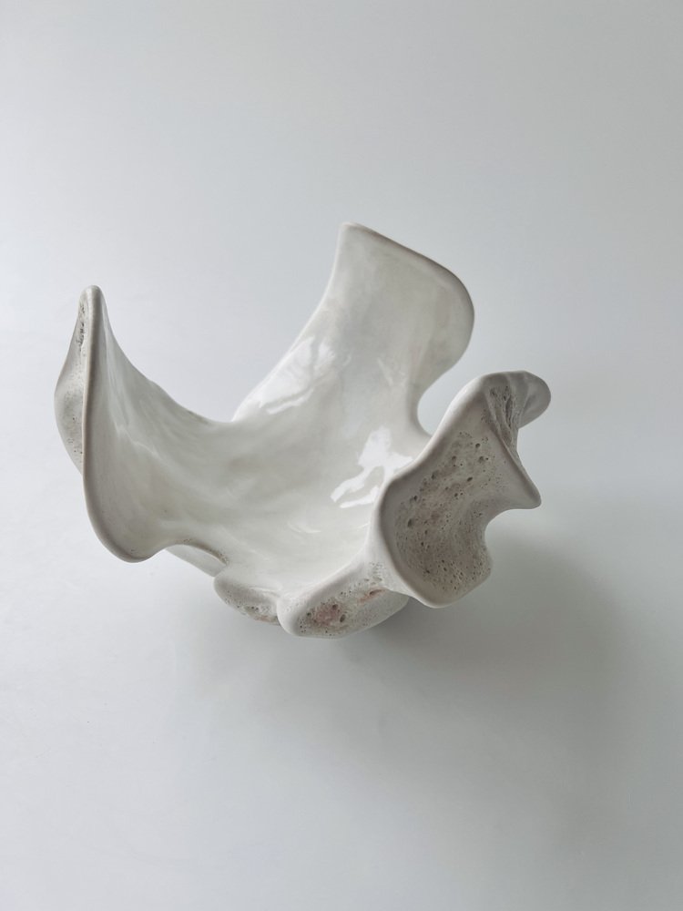 White Wings Ceramic Sculpture by Natalia Coleman