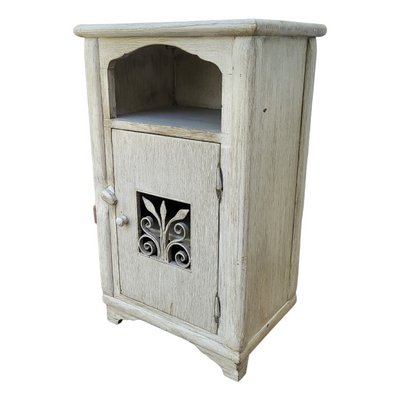 White Wooden Bedside Tables, Set of 2-TCS-1419430