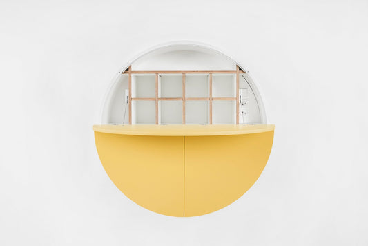 White & Yellow Multifunctional Pill Cabinet by Dalius Razauskas for Emko