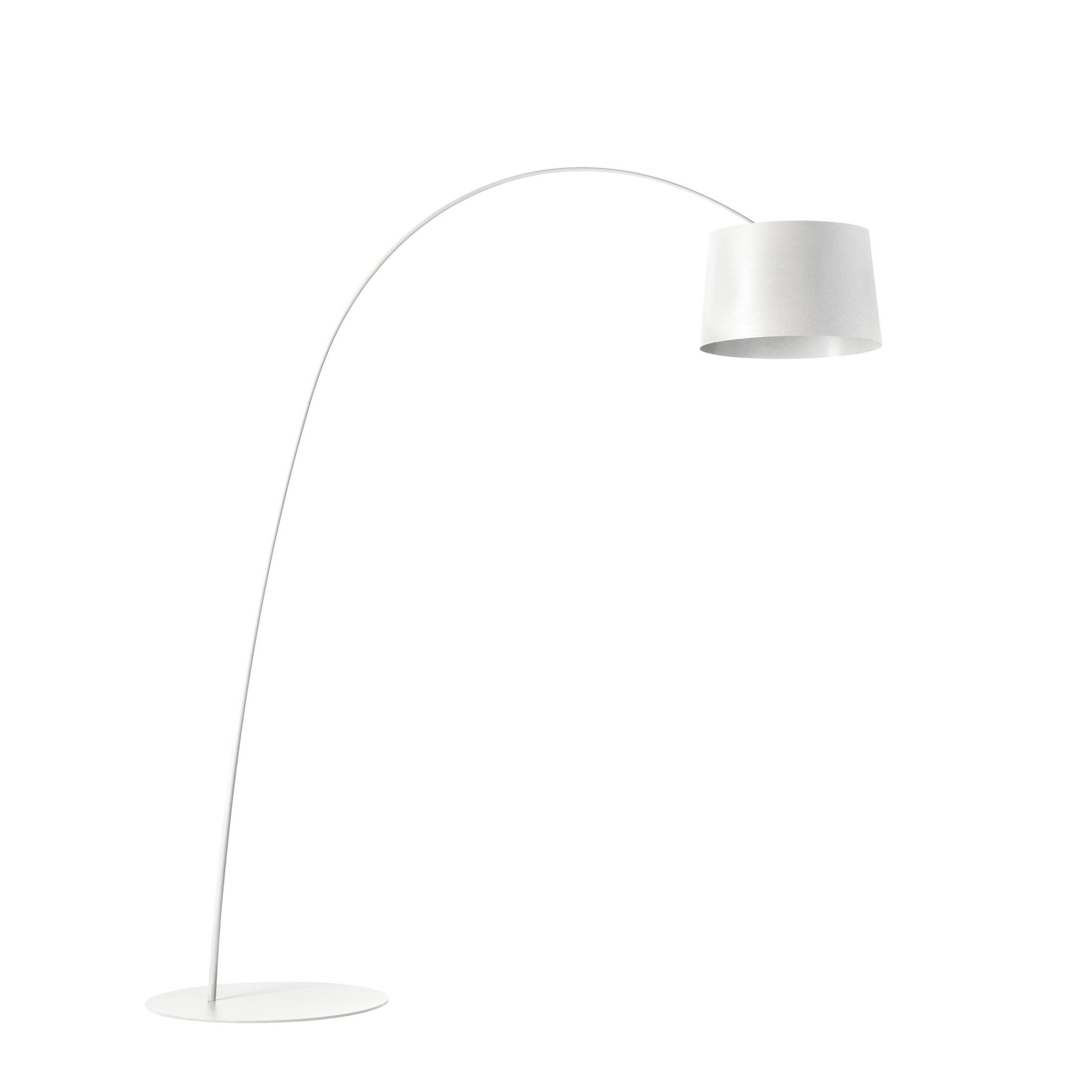 Twiggy - Composite Material Arc floor Lamp With Metal Base by Foscarini #White