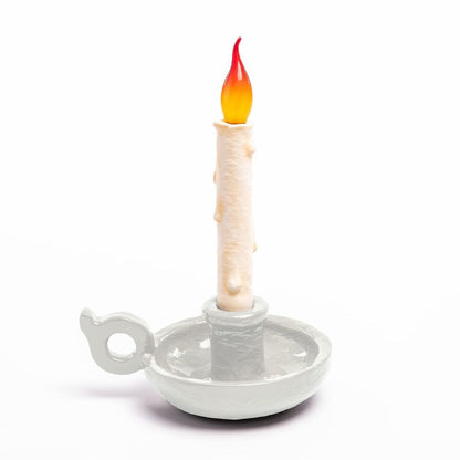 Resin Portable Lamp Bugia Lamp by Seletti #White