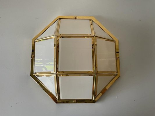 WhiteGold Metal Flush Mount Ceiling by Star Leuchten, Germany, 1980s-RDS-1367651