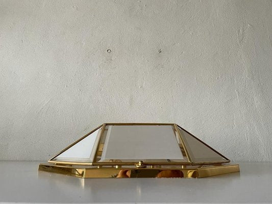 WhiteGold Metal Flush Mount Ceiling by Star Leuchten, Germany, 1980s-RDS-1367651