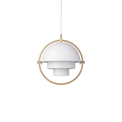 Multi-Lite Pendant Lamp by Gubi #Small/White Semi Matt/Brass