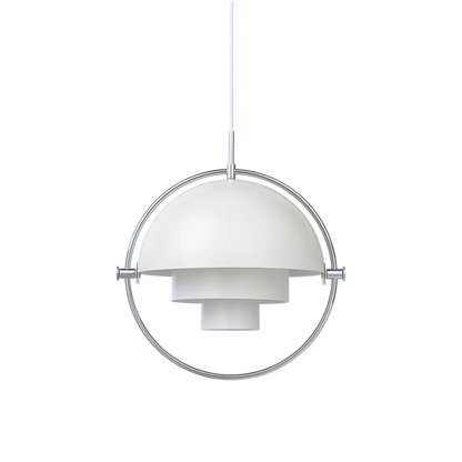 Multi-Lite Pendant Lamp by Gubi #Large/White Semi Matt/Chrome