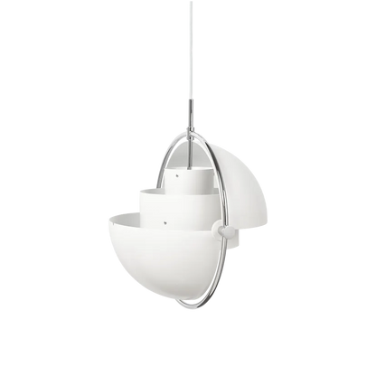 Multi-Lite Pendant Lamp by Gubi #Large/White Semi Matt/Chrome