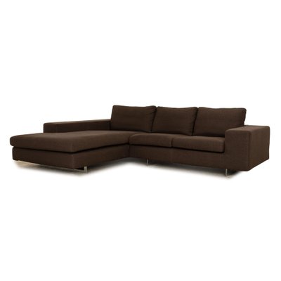 Whos Perfect Luca Fabric Corner Sofa in Brown Gray-RQW-1789443