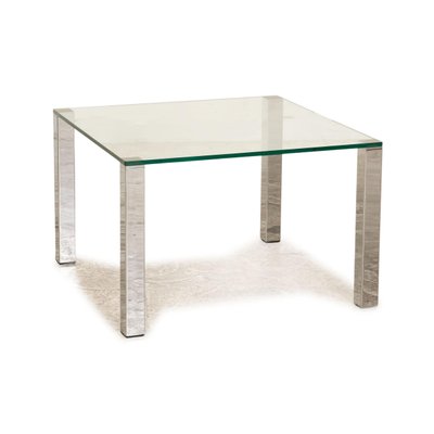 Why Not 1212 Coffee Table in Glass and Silver Metal from Draenert-RQW-1756116