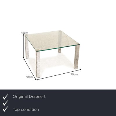 Why Not 1212 Coffee Table in Glass and Silver Metal from Draenert-RQW-1756116