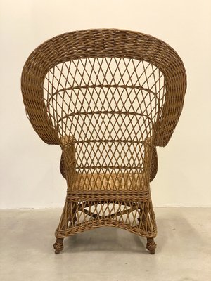 Wicker and Bamboo Armchairs, 1970s, Set of 4-NPC-1785721