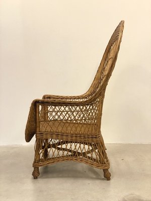 Wicker and Bamboo Armchairs, 1970s, Set of 4-NPC-1785721