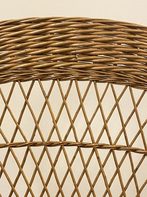 Wicker and Bamboo Armchairs, 1970s, Set of 4-NPC-1785721