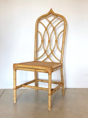 Wicker and Bamboo Chair, 1970s-NPC-1309712