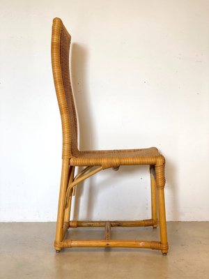 Wicker and Bamboo Chair, 1970s-NPC-1291147