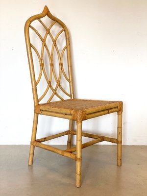 Wicker and Bamboo Chair, 1970s-NPC-1309712