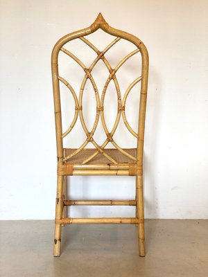 Wicker and Bamboo Chair, 1970s-NPC-1309712